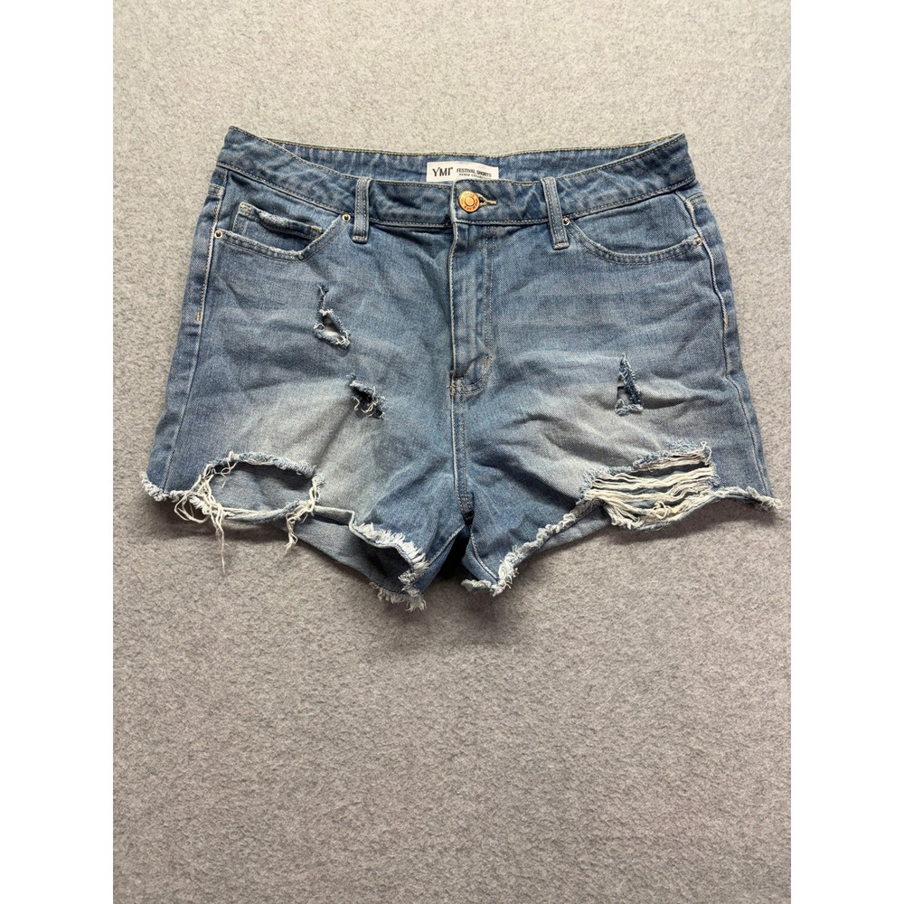 YMI Festival Shorts Denim Collection Distressed Cut Off Blue Jean Shorts 11/30